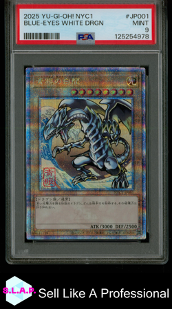 BLUE-EYES WHITE DRGN YU-GI-OH! JAP NYC1 2025 JP001 PSA 9 - Image 1