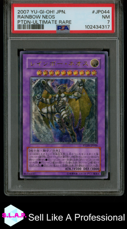 RAINBOW NEOS PTDN-ULTIMATE RARE YU-GI-OH! JAP PHANTOM DARKNESS 2007 JP044 PSA 7 - Image 1
