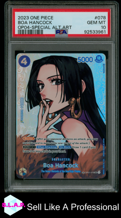 BOA HANCOCK ONE PIECE OP01-078 2023 OP04 KINGDOMS OF INTRIGUE - ENGLISH PSA 10 - Image 1