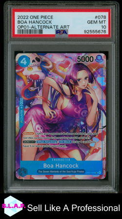 BOA HANCOCK ONE PIECE OP01-078 2022 OP01 ROMANCE DAWN - ENGLISH PSA 10 - Image 1