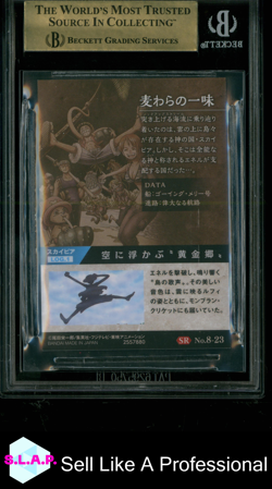 STRAW HAT CREW ONE PIECE WAFERS 23 2021 UNPAR. GREAT PIRATES FULLART JAP BGS 9.5 - Image 2