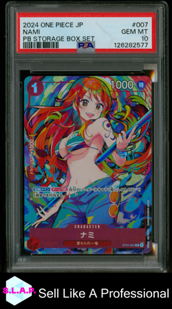 NAMI ONE PIECE JAP PREMIUM BOOSTER THE BEST STORAGE BOX SET 2024 007 PSA 10 - Image 1