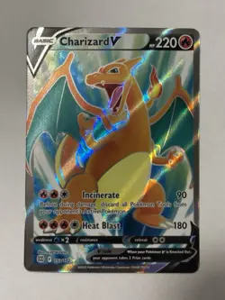 Pokemon Tcg Charizard V (Full Art) 153/172 Swsh09: Brilliant Stars Holo NM - Image 1