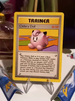 Pokemon Card Clefairy Doll 70/102 Rare Vintage WOTC Base Set Original 1999 Lp - Image 1