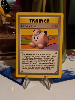 Pokemon Card Clefairy Doll 70/102 Rare Vintage WOTC Base Set Original 1999 Lp - Image 1