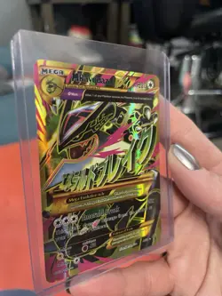 Pokemon Mega Rayquaza EX Holo TCG Card Standard Size English - Image 1