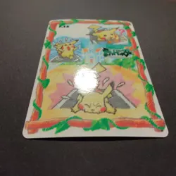 Pokemon Sealdass Stitch Touch Pikachu 1998 Japanese Bandai Sticker Card #12 - Image 5