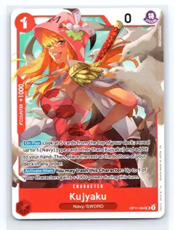 2025 One Piece Card Game: A Fist of Divine Speed OP11 SR Kujaku #OP11-004 - Image 1