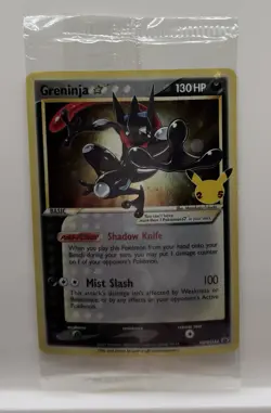 Pokemon Greninja Gold Star SWSH144 Celebrations Black Star Promo Card Sealed - Image 1