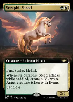 1 x Seraphic Steed - Foil - Extended Art - Outlaws of Thunder Junction - Light P - Image 1