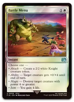 Battle Menu #9 (Foil) (NM) Final Fantasy FIN Magic MTG - Image 1