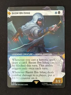 1x MTG Basim Ibn Ishaq (Showcase, Foil) - Assassin's Creed (ACR) #141 - Magic - Image 1