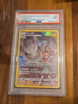2019 Pokemon S&M Cosmic Eclipse Steelix #247 | Secret Rare | PSA 9 MINT - Image 1