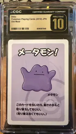 Ditto 2019 Old Maid Japanese Playing Cards Pokemon CGC 10 Pristine - Image 1