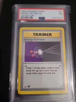 Energy Retrieval 81/102 Base Set 1st Edition Shadowless PSA 7 NM Pokemon TCG - Image 2