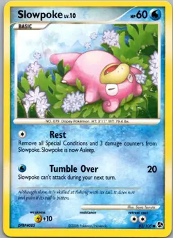 Slowpoke 82/106 Common Great Encounters Pokemon Lightly Played - Image 1