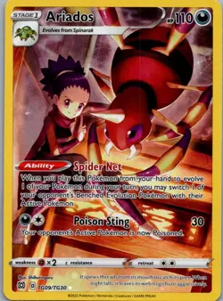 Ariados TG09/TG30 Holo Brilliant Stars Trainer Gallery Pokemon NM - Image 1
