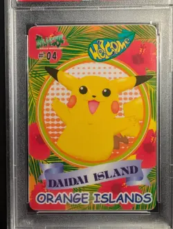 1999 Pokemon Bandai Sealdass Orange Islands Pikachu PSA 9 04 Daidai Island - Image 3