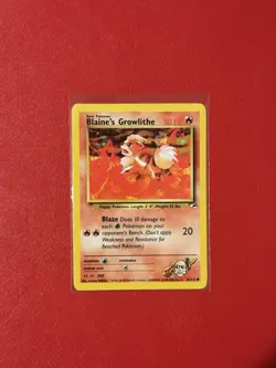 Pokemon TCG Blaine's Growlithe Gym Heroes 62/132 Regular Unlimited Common - Image 1