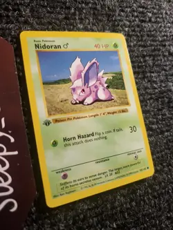 Nidoran 55/102 - 1st Edition Shadowless Base Set Pokemon TCG Vintage WOTC NM - Image 3