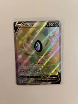 Pokemon TCG Celebi V 160/198 Swsh06: Sword & Shield Chilling Reign Full Art - NM - Image 1