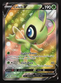 Celebi V (Full Art) 160/198 SWSH06: Chilling Reign Ultra Rare Pokemon Card - Image 1
