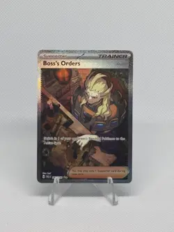 2023 Pokemon Paldea Evolved Boss's Orders Special Illustration Rare SIR 265/193 - Image 1