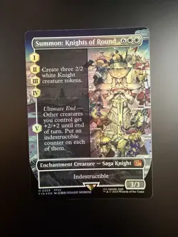 MTG Final Fantasy English Summon: Knights of Round Borderless 0359 Foil - Image 1