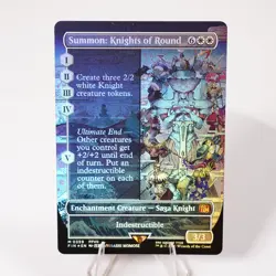 Summon: Knights of Round Borderless 359 Foil FIN Final Fantasy MTG NM See Video - Image 1