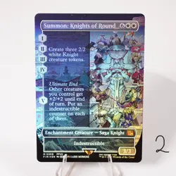 Summon: Knights of Round Borderless 359 Foil FIN Final Fantasy MTG NM See Video - Image 3