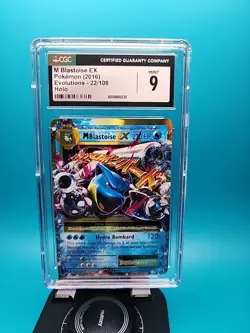 CGC 9 MINT M Blastoise EX 2016 Evolutions 22/108 Holo Pokemon Card - Image 3