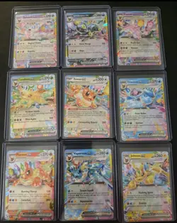 Pokemon TCG Eeveelutions EX Prismatic Evolutions - 9 CARD SET COMPLETE N/NM - Image 1