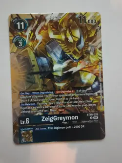 Digimon Card Game ZeigGreymon BT19-026 Rare NM - Image 1