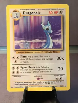 Pokemon TCG Dragonair 18/102 Base Set Unlimited Non Holo Rare WOTC VTG 1999 NM - Image 1