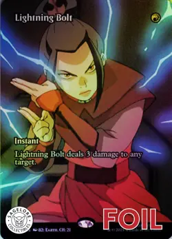 MTG Lightning Bolt (Borderless) (32) | NM Foil | Avatar: Eternal-Legal {TLE} - Image 1