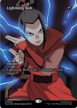 MTG Lightning Bolt (Borderless) (32) | NM Foil | Avatar: Eternal-Legal {TLE} - Image 2
