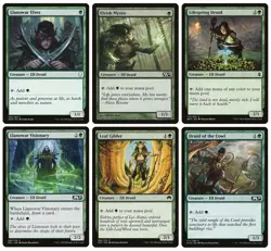 MTG - 6 x Playsets of Green Elf Mana Dorks (6 x 4) for Tribal deck building - LP - Image 1