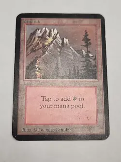 Mountain (A) Alpha MP MTG Magic - Image 1