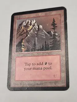 Mountain (A) Alpha MP MTG Magic - Image 2