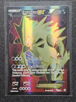 Pokemon TCG Tyranitar EX 91/98 XY Full Art Ultra Rare Ancient Origins - LP - Image 2