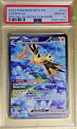 PSA 10 Gem Mint 2023 Pokemon ~ Zapdos ex ~ MEW EN 151 SIR #202 - Image 1