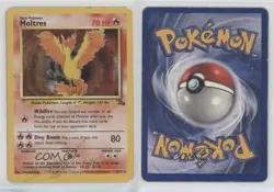 Moltres Holo Pokemon Fossil #12 1999 - Image 3