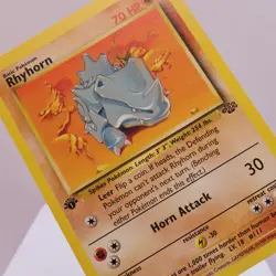 Pokemon TCG - Rhyhorn 61/64 Jungle Common 1st Edition WOTC 1999 - EXC/NM - Image 1