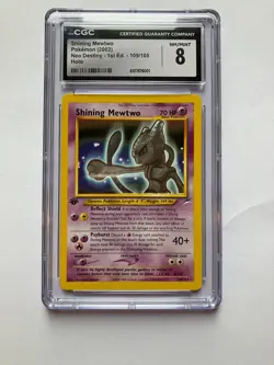 CGC 8 Shining Mewtwo 2002 Neo Destiny 109/105 Holo Pokemon Card - Image 1