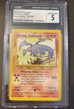 Pokemon TCG Shining Charizard Neo Destiny - CGC 5 - Image 1