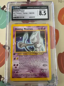 First Edition Shining Mewtwo 109/105 Neo Destiny CGC 8.5 NM/Mint+ Secret Rare - Image 4