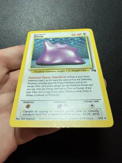 Ditto 3/62 Holo 1999 Fossil Base Set Pokemon Card TCG LP-NM - Image 5