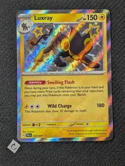 Luxray 137/091 - Paldean Fates Baby Shiny Holo Rare Pokemon TCG NM - Image 1