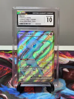 2024 POKEMON CGC 10 MEW EX 216/091 PALDEAN FATES SHINY ULTRA RARE HOLO - Image 1