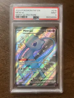 Pokemon TCG Mew EX 216/091 Paldean Fates Shiny Ultra Rare PSA 9 Mint - Image 1